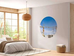 Best Hijskranen aan het werk fotobehang Architectuur