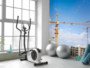 Best Hijskranen aan het werk fotobehang Architectuur