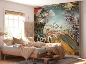 Discount Hiphop en grunge graffiti creatie fotobehang Tienerkamer | Kunst & Design