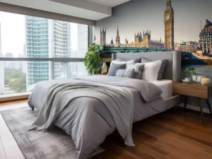 New Historisch Londen in de ochtend fotobehang Architectuur