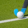 Discount Hockeystick met bal close-up fotobehang Kinderkamer | Sport