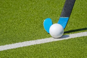 Discount Hockeystick met bal close-up fotobehang Kinderkamer | Sport