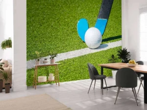 Discount Hockeystick met bal close-up fotobehang Kinderkamer | Sport