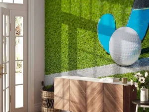 Discount Hockeystick met bal close-up fotobehang Kinderkamer | Sport