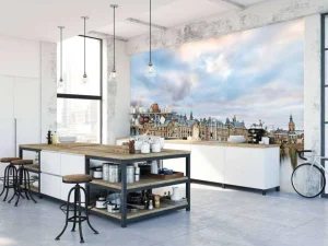 Online Hofvijver in Den Haag fotobehang Steden | Architectuur
