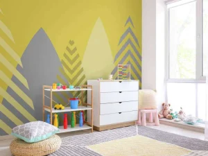 Outlet Hoge bergen, geel Kinderkamer