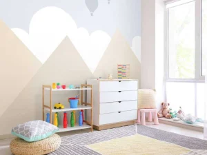 New Hoge bergen met luchtballonnen Kinderkamer