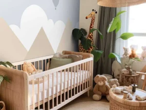 New Hoge bergen met luchtballonnen Kinderkamer