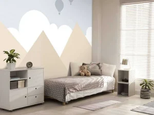 New Hoge bergen met luchtballonnen Kinderkamer