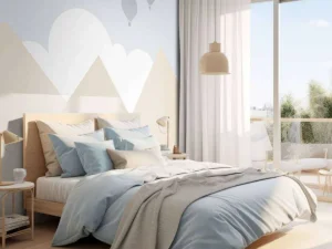 New Hoge bergen met luchtballonnen Kinderkamer