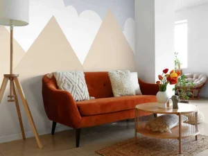 New Hoge bergen met luchtballonnen Kinderkamer