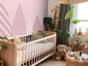 Clearance Hoge bergen, roze Kinderkamer
