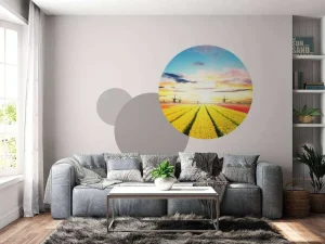 Discount Hollands tulpenveld fotobehang Steden | Architectuur