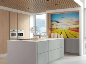 Discount Hollands tulpenveld fotobehang Steden | Architectuur