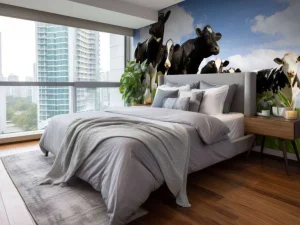 Discount Holstein Koeien in de weide fotobehang Dieren