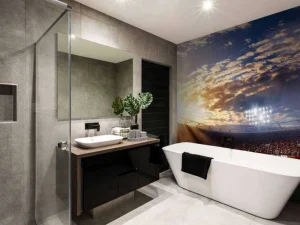 Online Honkbalstadion bij zonsondergang fotobehang Tienerkamer | Kinderkamer