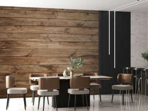 Outlet Horizontale houten planken fotobehang Hobbykamer | Gang
