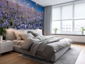 Fashion Hortensia veld in Texas fotobehang Bloemen