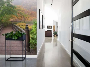 Clearance Houten brug in een Japanse tuin fotobehang Bloemen | 3d