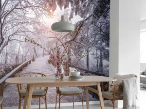 Outlet Huangshan National Park in de winter fotobehang Bloemen | Architectuur