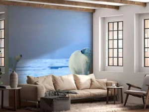 Discount IJsberen op drijfijs fotobehang Dieren