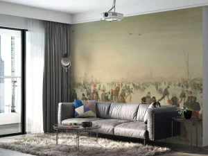 Best IJsvermaak bij een stad fotobehang Steden | Architectuur