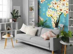 Clearance Illustratie wereldkaart Dieren