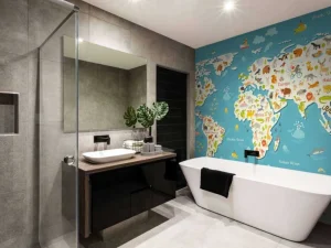 Clearance Illustratie wereldkaart Dieren