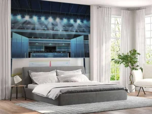 Outlet Ingang ijshockey arena fotobehang Kinderkamer | Sport