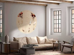Discount Ingegraven honden op het strand fotobehang Dieren