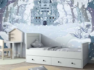 Fashion Ingesneeuwd sprookjesbos fotobehang Kinderkamer | Babykamer