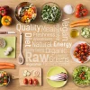 Online Ingrediënten met woorden fotobehang Keuken