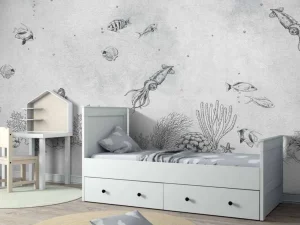 Clearance Inktvissen zee grijs Kinderkamer | Dieren