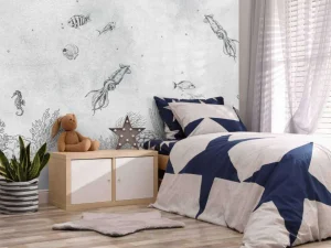 Clearance Inktvissen zee grijs Kinderkamer | Dieren