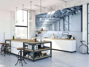 Best Interieur lege opslagplaats fotobehang Architectuur
