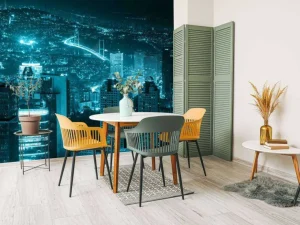 Fashion Istanbul met een blauw effect fotobehang Architectuur