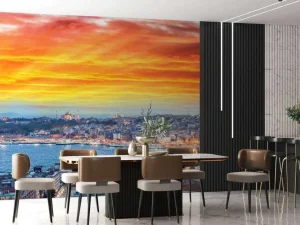 Outlet Istanbul onder een bijzondere hemel fotobehang Architectuur