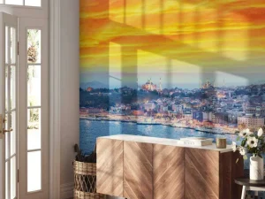 Outlet Istanbul onder een bijzondere hemel fotobehang Architectuur