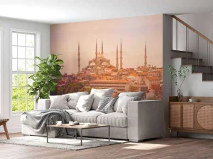Outlet Istanbul op een warme dag fotobehang Architectuur