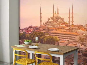 Outlet Istanbul op een warme dag fotobehang Architectuur