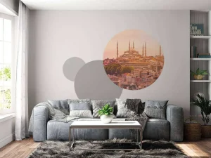Outlet Istanbul op een warme dag fotobehang Architectuur