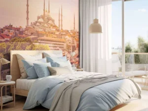 Outlet Istanbul op een warme dag fotobehang Architectuur