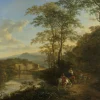 Clearance Italiaans landschap met de Ponte Lucano over de Aniene rivier fotobehang Kunst & Design