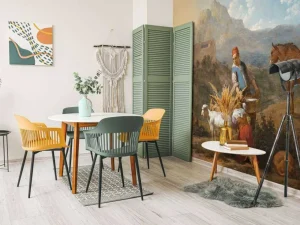 New Italiaans landschap met geitenmelkster fotobehang Kunst & Design