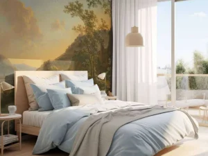 New Italiaans landschap met overzetveer fotobehang Kunst & Design