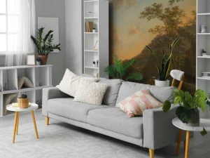 New Italiaans landschap met overzetveer fotobehang Kunst & Design