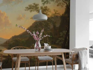 New Italiaans landschap met overzetveer fotobehang Kunst & Design