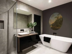 New Italiaans landschap met overzetveer fotobehang Kunst & Design