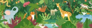 Sale Jungle behang voor kinderen fotobehang Kinderkamer | Babykamer