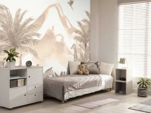 Best Jungle dieren in taupe Kinderkamer